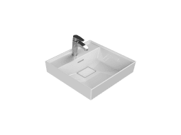 Turkuaz Seramik Etajerli Lavabo, Sharp, 48x48 cm