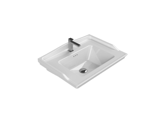 Turkuaz Seramik Etajerli Lavabo, Kapadokya, 80x48 cm