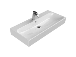 Turkuaz Seramik Etajerli Lavabo, Pinto, 100x47 cm