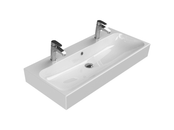 Turkuaz Seramik Etajerli Lavabo, Pinto, 100x47 cm