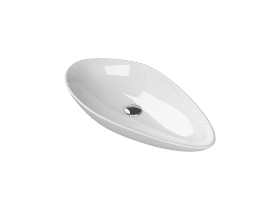 Turkuaz Seramik Tezgah Üstü Lavabo, Olive, 75x38 cm