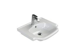 Turkuaz Seramik Etajerli Lavabo, Yeni Klasik, 55x48 cm