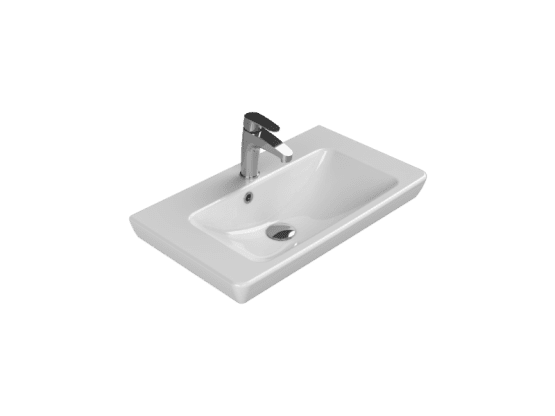 Turkuaz Seramik Etajerli Lavabo, Porto, 65x38 cm