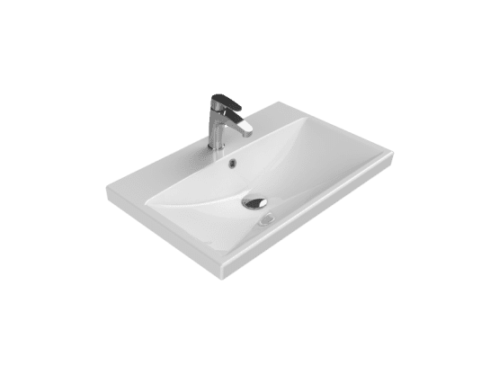 Turkuaz Seramik Etajerli Lavabo, Elite, 70x45 cm