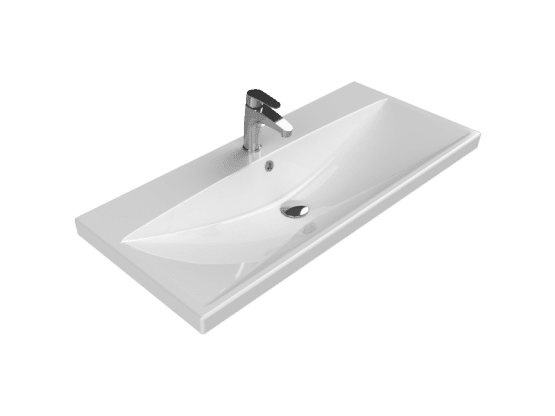 Turkuaz Seramik Etajerli Lavabo, Elite, 100x45 cm