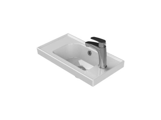 Turkuaz Seramik Etajerli Lavabo, Frame, 50x28 cm