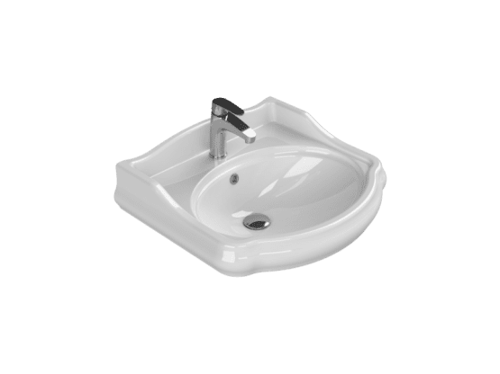 Turkuaz Seramik Etajerli Lavabo, 1837, 60x54 cm