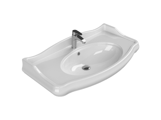 Turkuaz Seramik Etajerli Lavabo, 1837, 100x54 cm