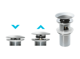 Yuvarlak Lavabo Süzgeci (Aç-Kapa)