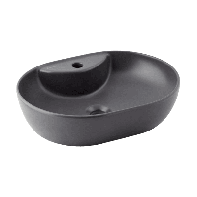 SERAMİKSAN ALTO MAT ANTRASİT TEZGAH ÜSTÜ LAVABO BATARYA DELİKLİ