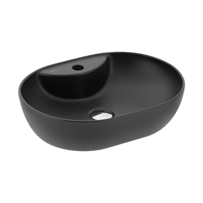 SERAMİKSAN ALTO MAT SİYAH TEZGAH ÜSTÜ LAVABO BATARYA DELİKLİ