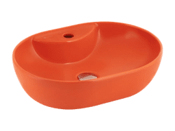 SERAMİKSAN ALTO PARLAK KOYU TURUNCU TEZGAH ÜSTÜ LAVABO BATARYA DELİKLİ