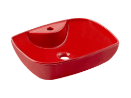 SERAMİKSAN DIES PARLAK KIRMIZI TEZGAH ÜSTÜ LAVABO BATARYA DELİKLİ