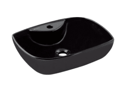 SERAMİKSAN DIES PARLAK SİYAH TEZGAH ÜSTÜ LAVABO BATARYA DELİKLİ