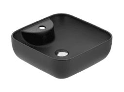 SERAMİKSAN FORM MAT SİYAH TEZGAH ÜSTÜ LAVABO BATARYA DELİKLİA