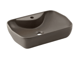 SERAMİKSAN LUCIDA MAT METALİK KAHVE TEZGAH ÜSTÜ LAVABO BATARYA DELİKLİ