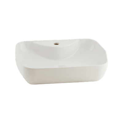 SERAMİKSAN LUCIDA PARLAK BEYAZ TEZGAH ÜSTÜ LAVABO BATARYA DELİKLİ