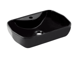 SERAMİKSAN LUCIDA PARLAK SİYAH TEZGAH ÜSTÜ LAVABO BATARYA DELİKLİ