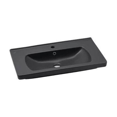 SERAMİKSAN SATURN MAT ANTRASİT ETEJERLİ LAVABO80 CM