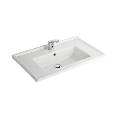 SERAMİKSAN SILVA KARE ETEJERLİ TEZGAH ÜSTÜ LAVABO 80CM