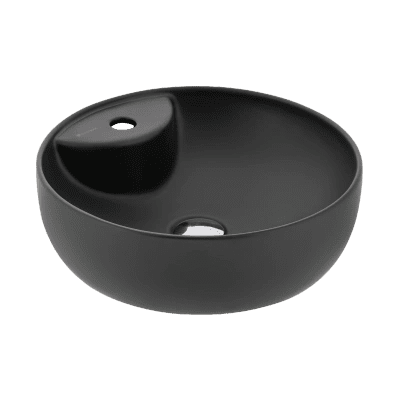 SERAMİKSAN SOLE MAT SİYAH TEZGAH ÜSTÜ LAVABO BATARYA DELİKLİ