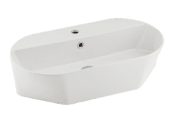 SERAMİKSAN STELLA MAT BEYAZ TEZGAH ÜSTÜ BATARYA DELİKLİ 65 CM