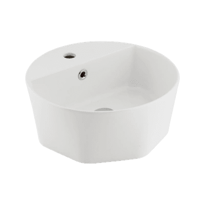 SERAMİKSAN STELLA MAT BEYAZ TEZGAH ÜSTÜ LAVABO BATARYA DELİKLİ 42CM