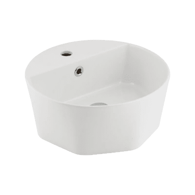 SERAMİKSAN STELLA TEZGAH ÜSTÜ YUVARLAK LAVABO BATARYA DELİKLİ 42CM