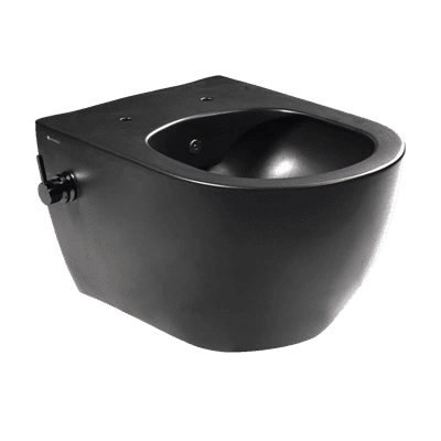 SERAMİKSAN HILL RIM-OUT MAT SIYAH ENTEGRE MUSLUKLU ASMA KLOZET