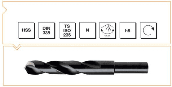 MTE HSS DIN 338 Silindirik Saplı ŞAFTI DÜŞÜRÜLMÜŞ Kısa Matkap Ucu