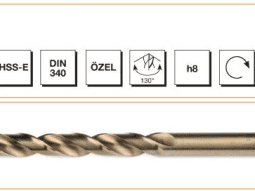 MTE HSS-E DIN 340 Silindirik Saplı Uzun Matkap Ucu - ALTIN SERİ