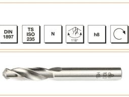 MTE HSS DIN 1897 Silindirik Saplı Çok Kısa Matkap Ucu