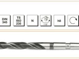 MTE HSS DIN 345 Mors Konik Saplı Matkap Ucu