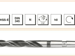 MTE HSS-E DIN 345 Mors Konik Saplı Matkap Ucu