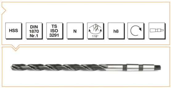 MTE HSS DIN 1870-1 Mors Konik Saplı Çok Uzun Matkap Ucu