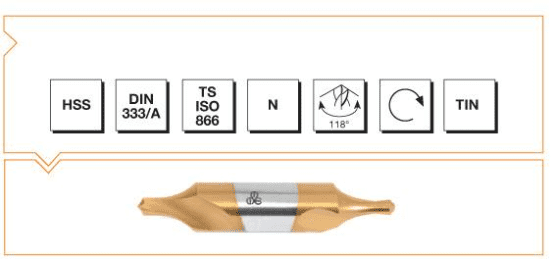 MTE HSS DIN 333 - A Punta Matkabı - FORM A - TIN KAPLAMALI
