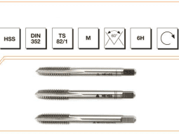 MTE HSS DIN 352 Metrik Normal Vidalı 3'lü Takım Kılavuzu