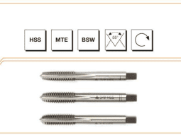 MTE HSS MTE Normu Whitworth Normal Vidalı 3'lü Takım Kılavuzu