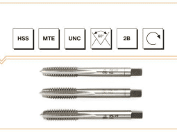 MTE HSS MTE Normu USA Normal Vidalı 3'lü Takım Kılavuzu - UNC