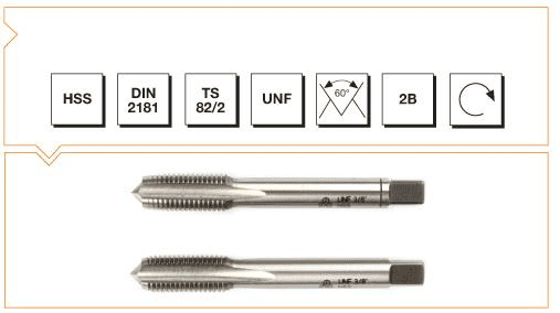 MTE HSS DIN 2181 USA İnce Vidalı 2'li Takım Kılavuzu - UNF