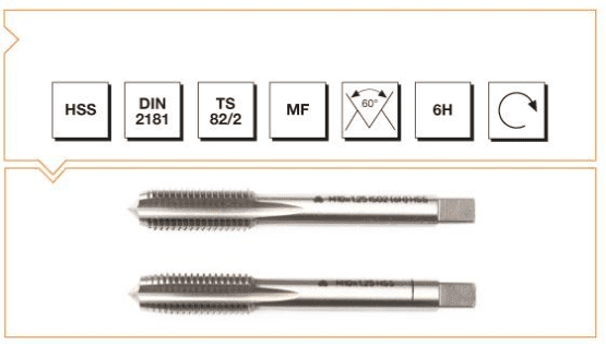 MTE HSS DIN 2181 Metrik İnce Vidalı 2'li Takım Kılavuzu