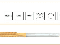 MTE HSS - E MTE Normu Yeni Nesil Somun Kılavuzu UNF Vidalı - TIN KAPLI
