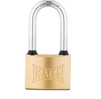 Kale Çelik Uzun Kanca Asma Kilit - Sarı - 30mm