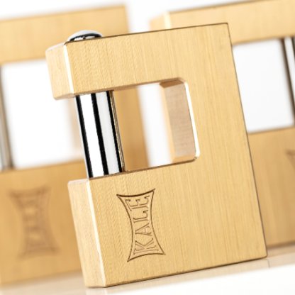 Kale Yatay Pirinç Asma Kilit (Sarı) 80 mm