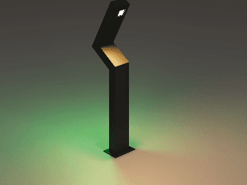 MV-1034 Alüminyum Bahçe Aydınlatması Z Model Bollard Aydınlatma 80CM