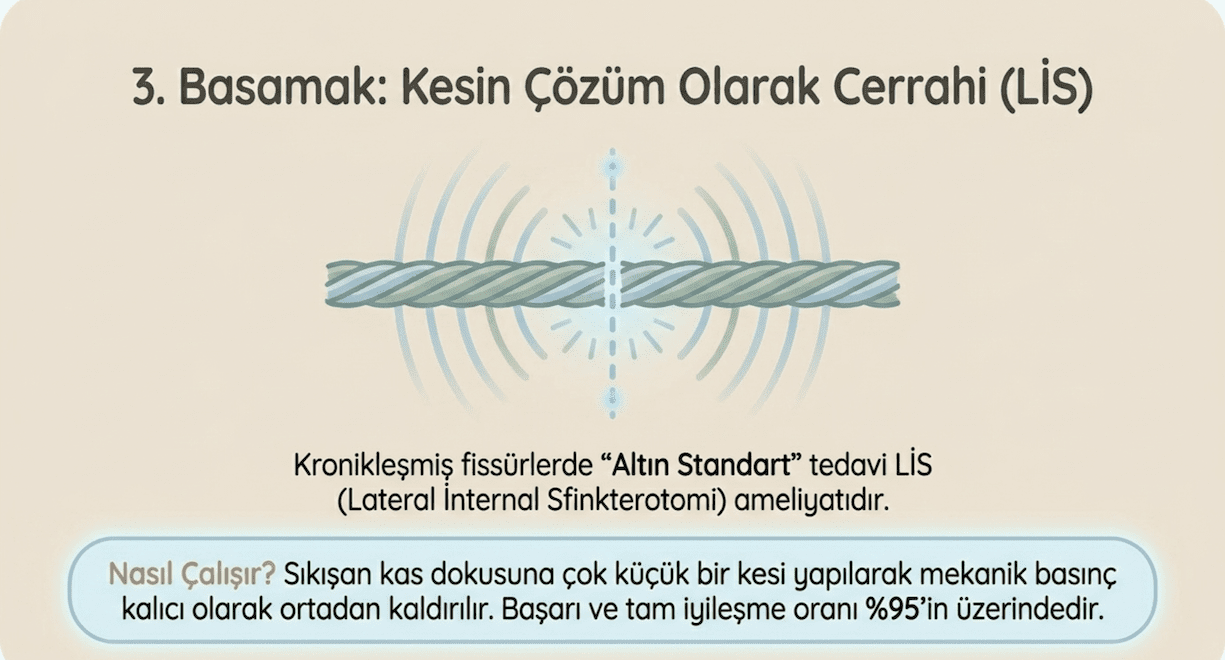 Anüste fissür ameliyatı tekniği.