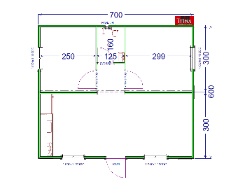 42 M2 Birleşmeli Konteyner Plan