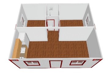 42 M2 Birleşmeli Konteyner İç Görsel