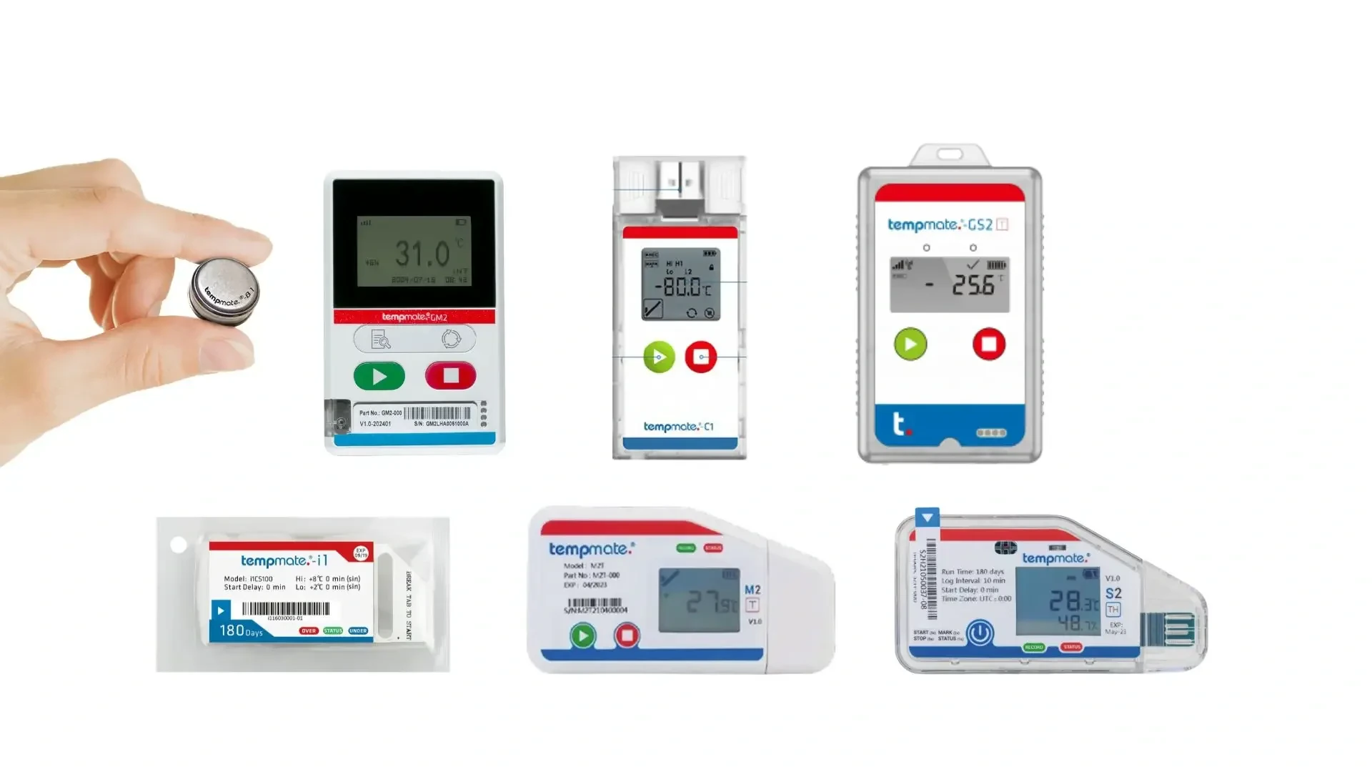 Datalogger çeşitleri arasında yer alan Tempmate sıcaklık veri kaydediciler