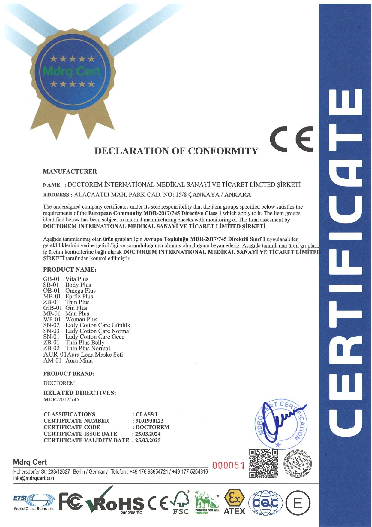 MDR-2017 745 Directive Class 1